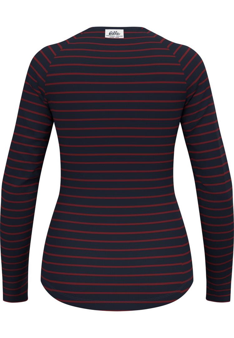 Odlo Odlo ACTIVE WARM ORIGINALS ECO STRIPES Funktionsshirt Damen - dark sapphire - sundried tomato(21014) - 0 | SportScheck