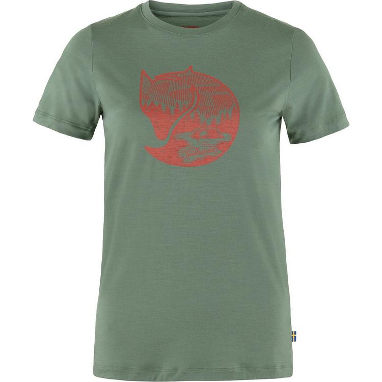 FJ&Auml;LLR&Auml;VEN FJ&Auml;LLR&Auml;VEN Abisko Wool Fox T-Shirt Damen - Gr&uuml;n - 0 | SportScheck