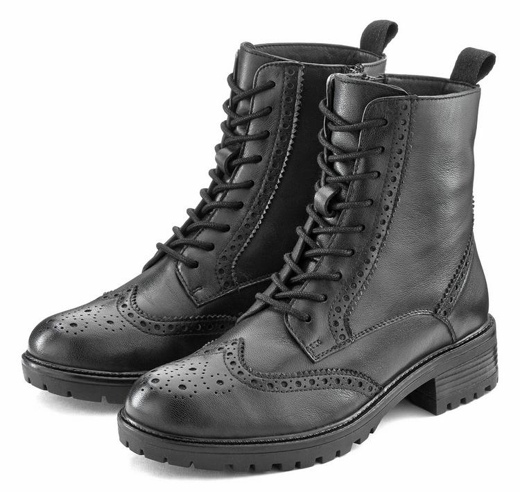 Lascana Lascana Schn&uuml;rboots Boots Damen - schwarz - 0 | SportScheck