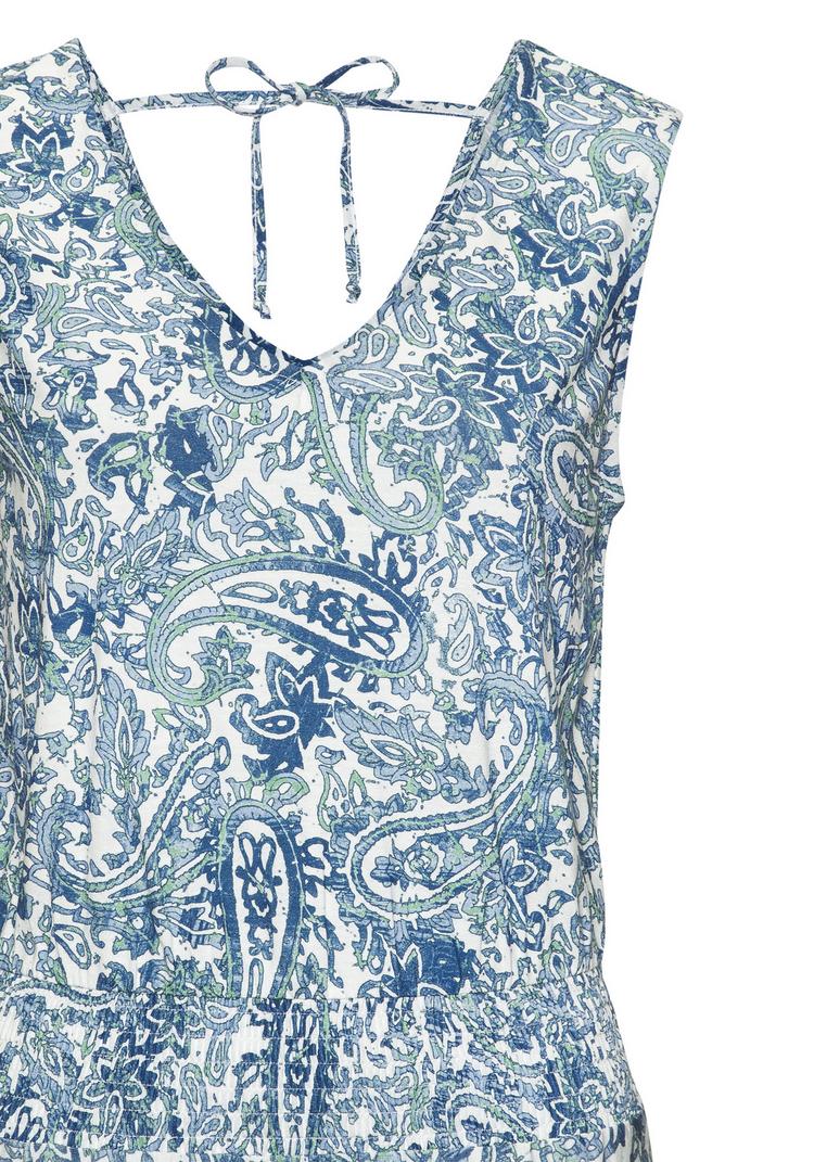 Buffalo Buffalo Maxikleid Maxikleid Damen - wei&szlig;-blau-gr&uuml;n bedruckt - 0 | SportScheck