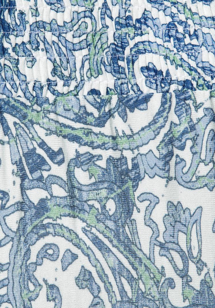 Buffalo Buffalo Maxikleid Maxikleid Damen - wei&szlig;-blau-gr&uuml;n bedruckt - 0 | SportScheck