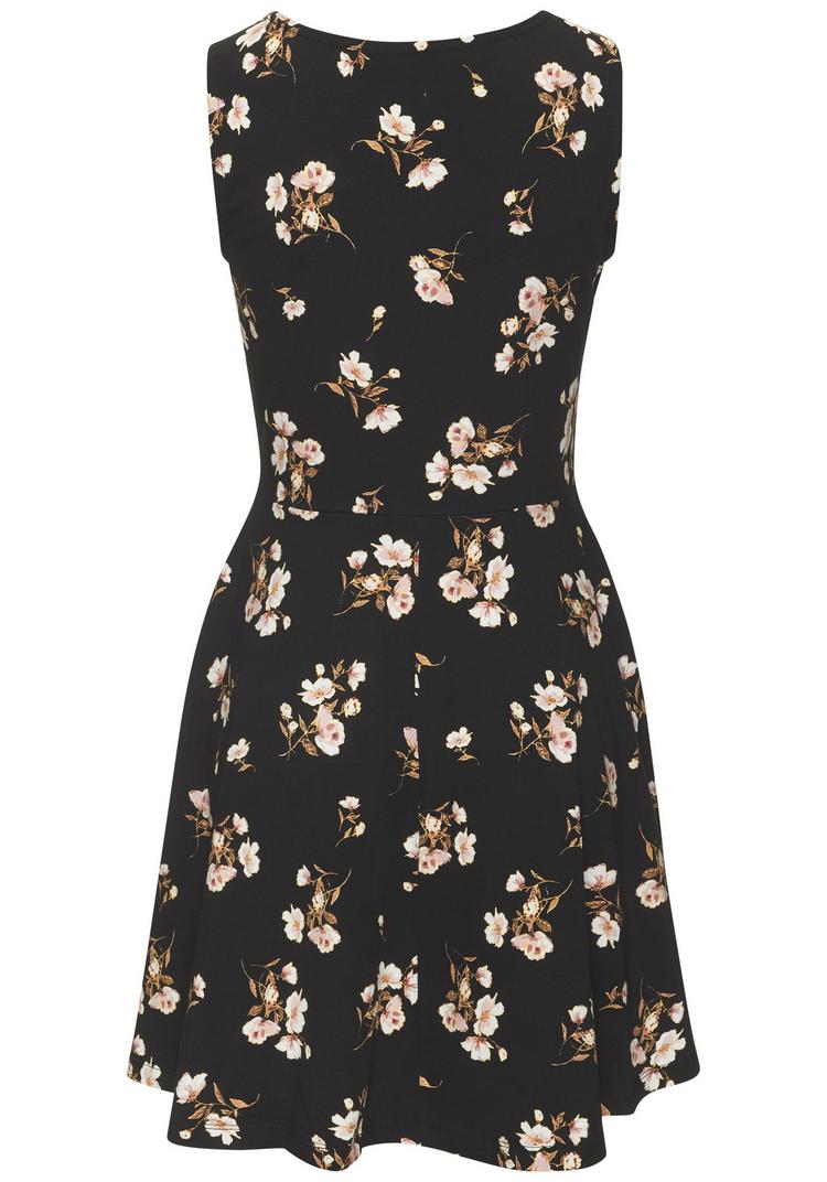 Vivance Vivance Strandkleid Tr&auml;gerkleid Damen - schwarz-koralle bedruckt - 0 | SportScheck