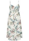 Lascana Midikleid Kleid Damen - beige-blau bedruckt