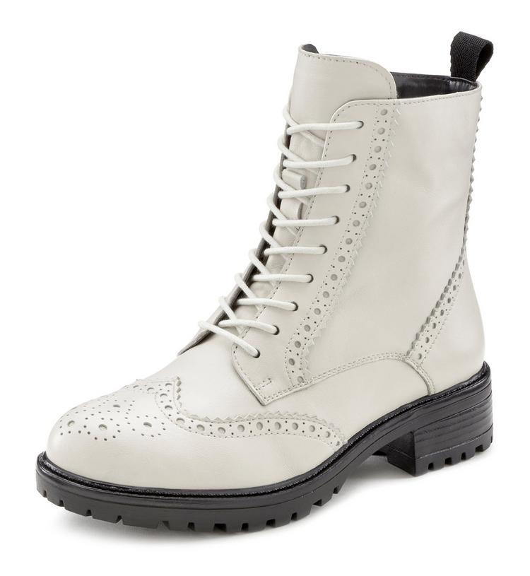 Lascana Lascana Schn&uuml;rboots Boots Damen - wei&szlig; - 0 | SportScheck