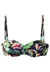 VENICE BEACH B&uuml;gel-Bandeau-Bikini-Top Bikini Oberteil Damen - schwarz bedruckt