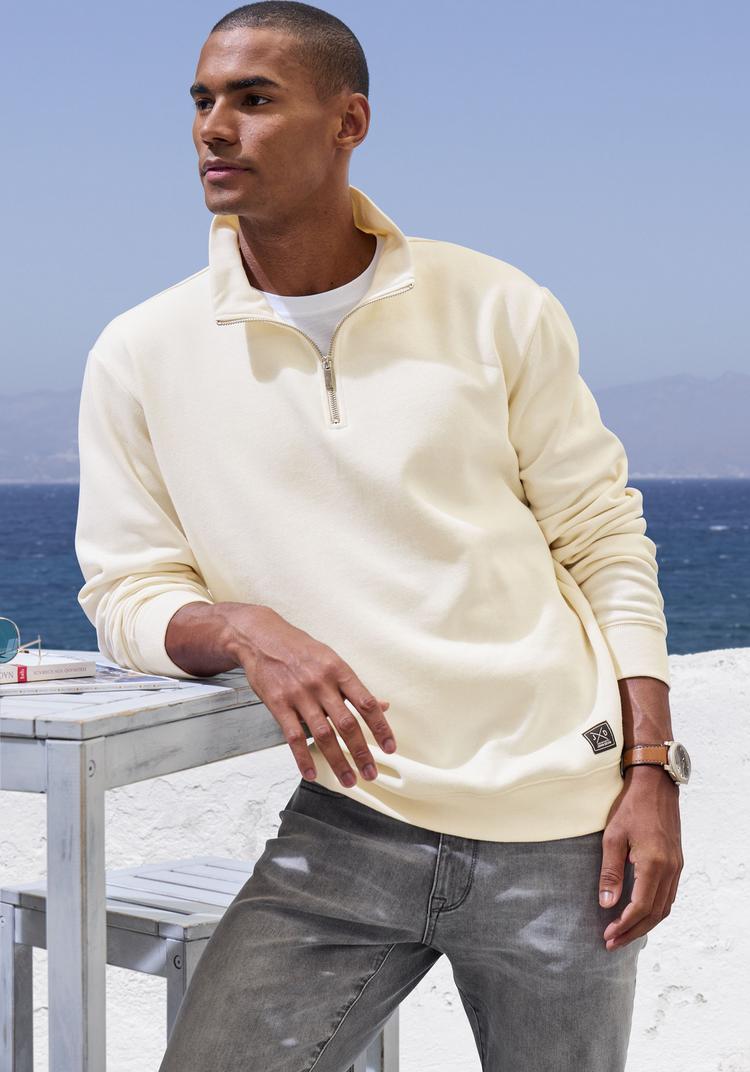 John Devin John Devin Sweatshirt Sweatshirt Herren - creme - 1 | SportScheck