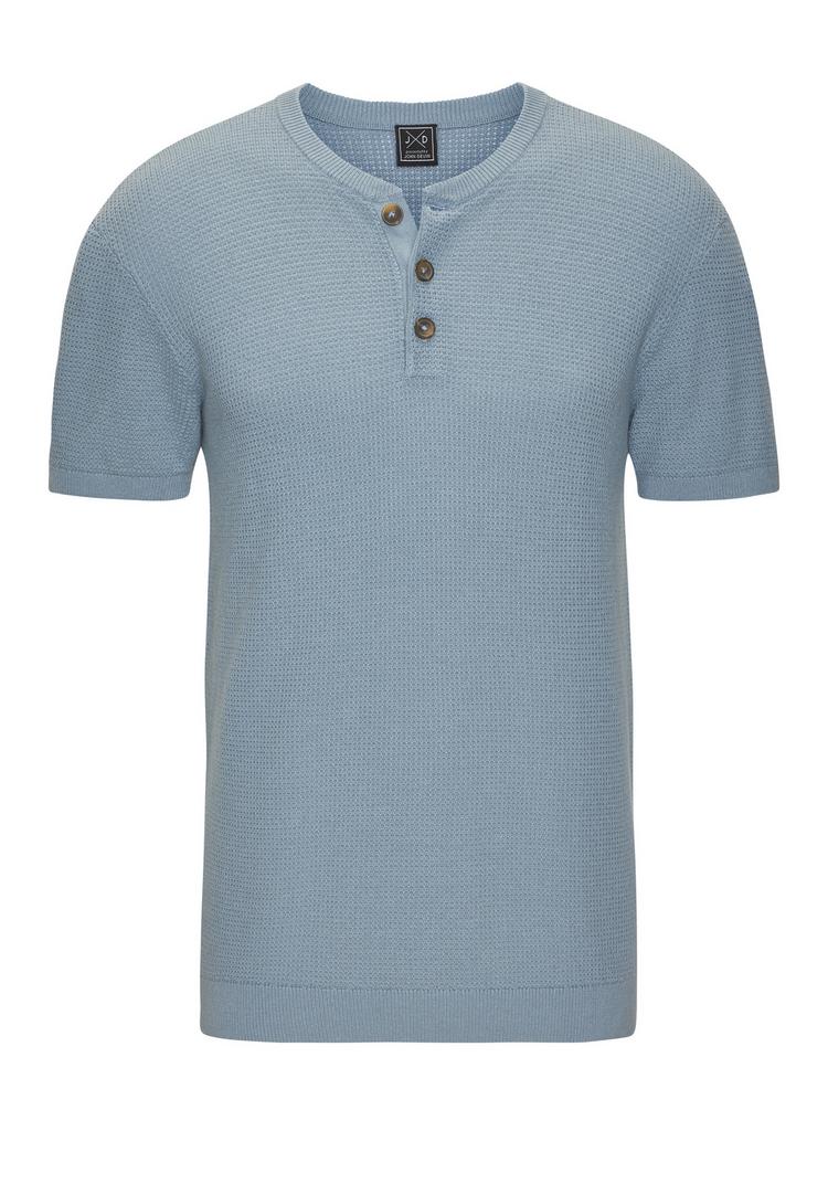 John Devin John Devin Henleyshirt T-Shirt Herren - blau - 0 | SportScheck