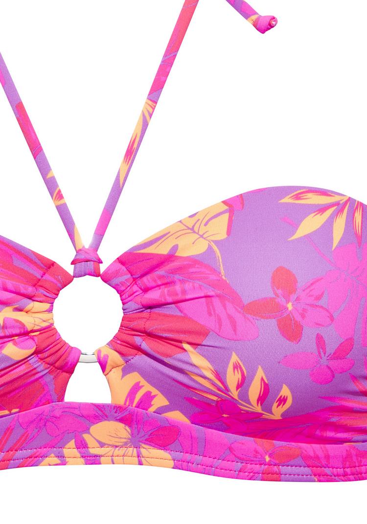 VENICE BEACH VENICE BEACH Bandeau-Bikini-Top Bikini Oberteil Damen - flieder-pink - 0 | SportScheck