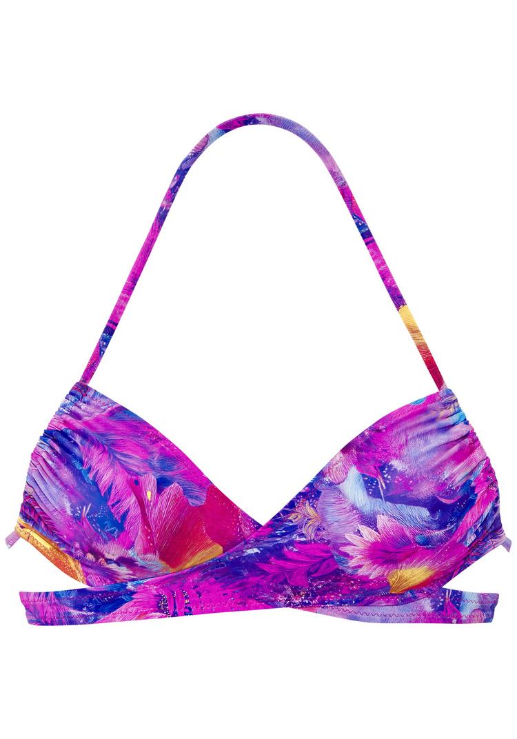 VENICE BEACH VENICE BEACH Triangel-Bikini-Top Bikini Oberteil Damen - lila print - 2 | SportScheck