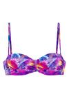 VENICE BEACH B&uuml;gel-Bandeau-Bikini-Top Bikini Oberteil Damen - lila print