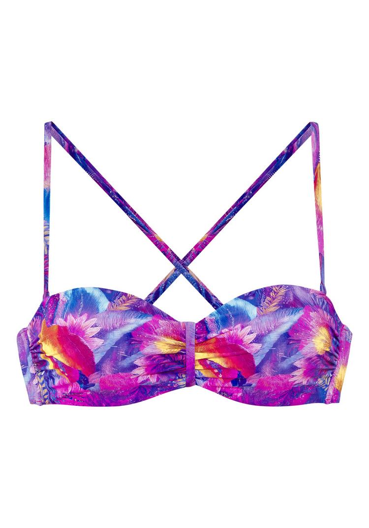 VENICE BEACH VENICE BEACH B&uuml;gel-Bandeau-Bikini-Top Bikini Oberteil Damen - lila print - 3 | SportScheck