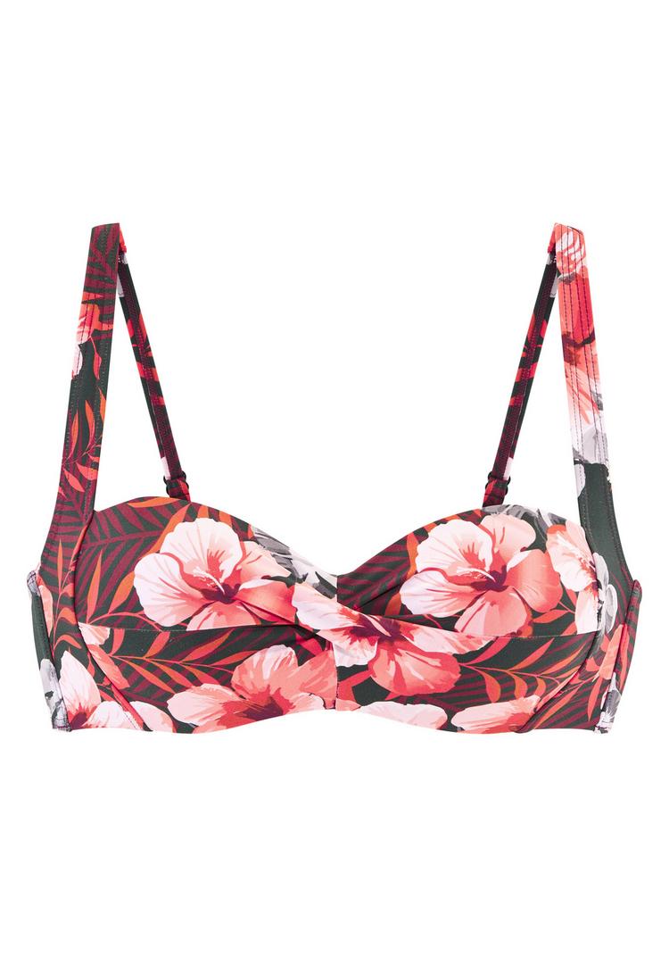 Lascana Lascana B&uuml;gel-Bandeau-Bikini-Top Bikini Oberteil Damen - oliv-orange - 0 | SportScheck