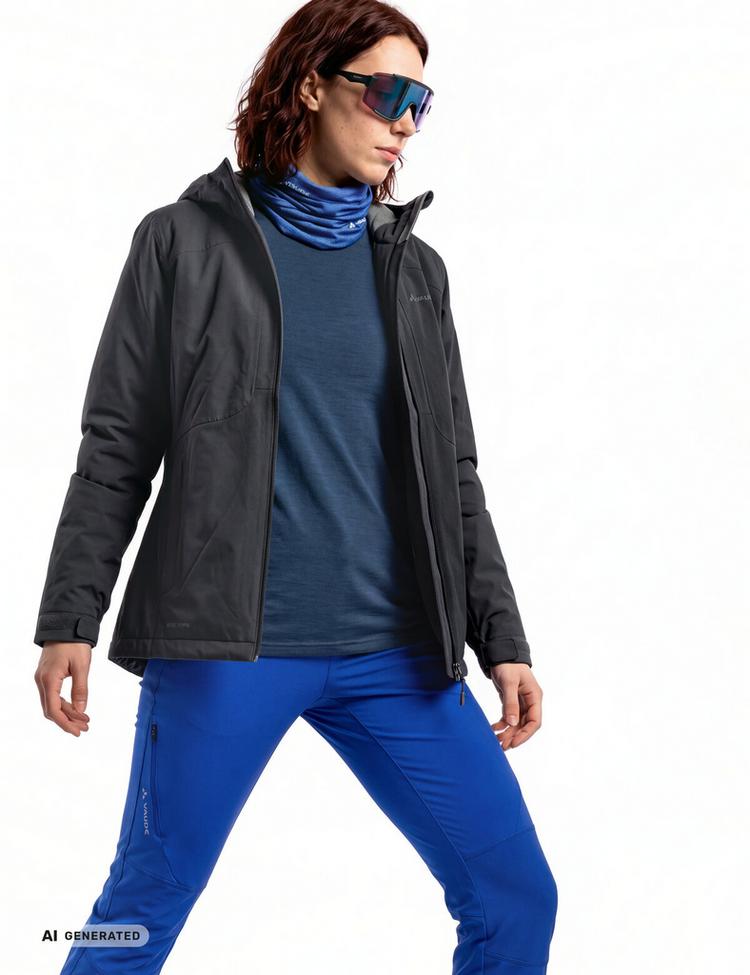 VAUDE VAUDE SE Women's Morkon Wool-lined Jacket Outdoorjacke Damen - phantom black - 2 | SportScheck