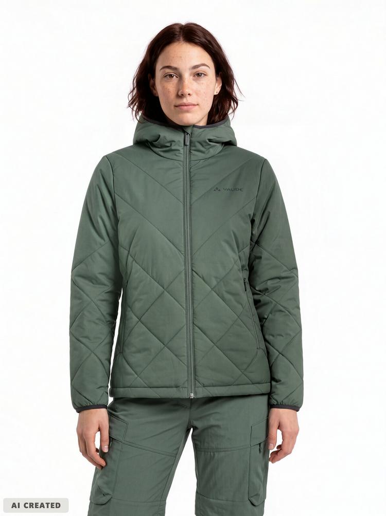 VAUDE VAUDE SE Women's Tesino Hooded Jacket II Outdoorjacke Damen - agave - 0 | SportScheck