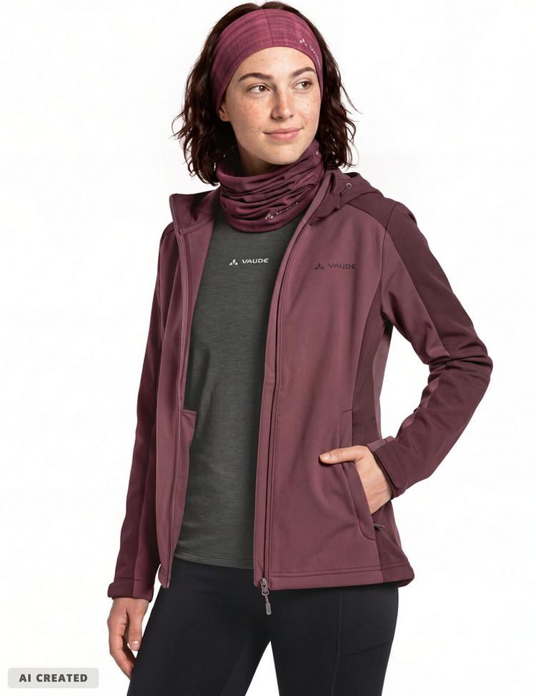 VAUDE VAUDE SE Women's Manang Softshell Jacket Outdoorjacke Damen - ruby dusk - 2 | SportScheck