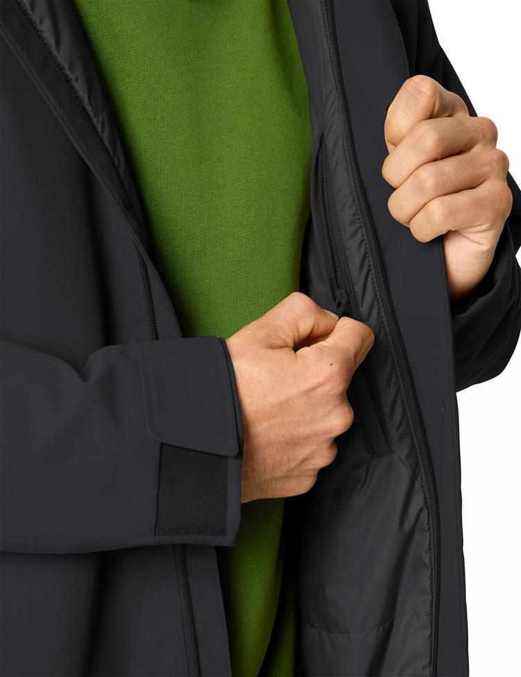 VAUDE VAUDE Men's Coreway Padded Trenchcoat Outdoorjacke Herren - black - 0 | SportScheck