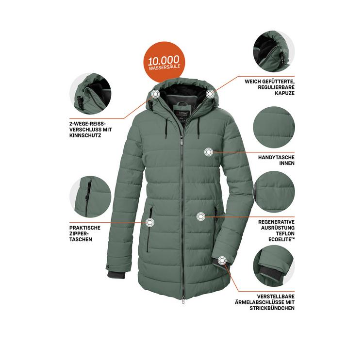 KILLTEC KILLTEC KOW 55 WMN QLTD PRK Funktionsmantel Damen - Gr&uuml;n2048 - 3 | SportScheck