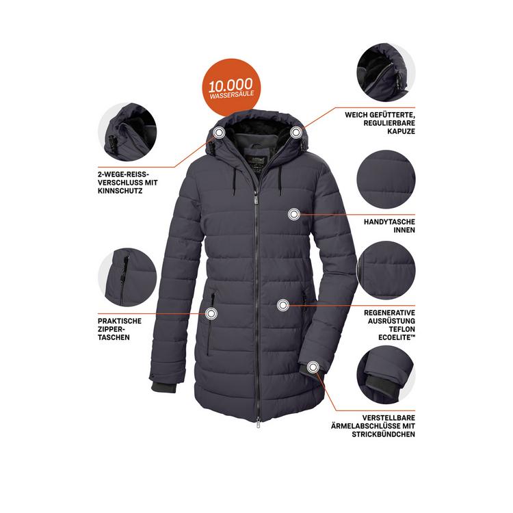 KILLTEC KILLTEC KOW 55 WMN QLTD PRK Funktionsmantel Damen - Silber0919 - 3 | SportScheck