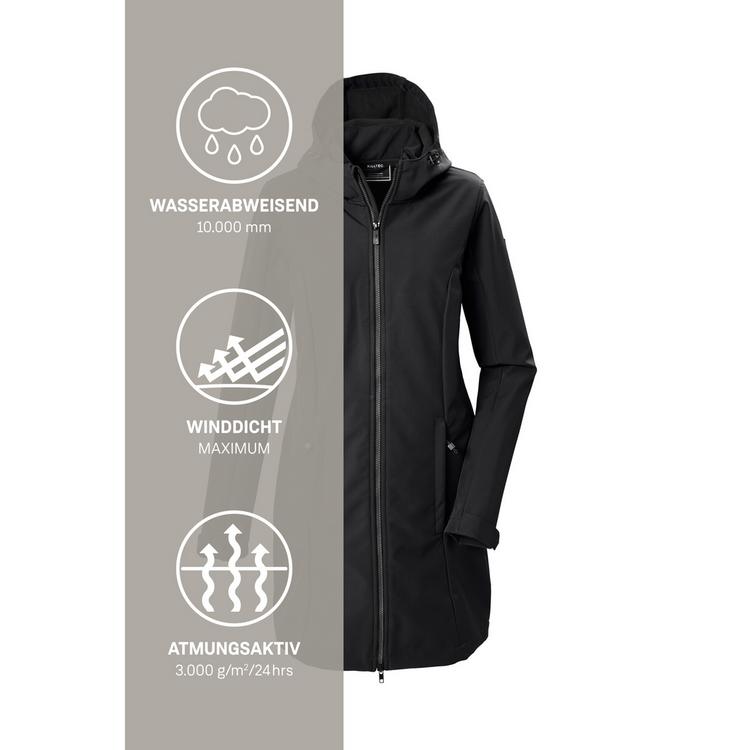KILLTEC KILLTEC Softshell Parka mit Kapuze Funktionsmantel Damen - Schwarz0110 - 4 | SportScheck