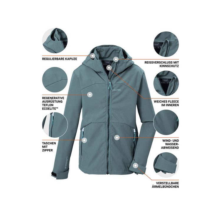 KILLTEC KILLTEC Softshelljacke mit Kapuze Softshelljacke Kinder - Blau3019 - 3 | SportScheck