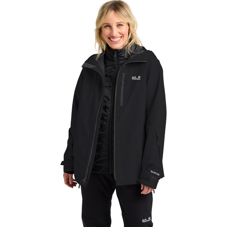 Jack Wolfskin Jack Wolfskin FLOWLINE 3IN1 JKT W Skijacke Damen - black - 0 | SportScheck