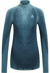 Odlo Blackcomb Base Layer Half Zip Funktionsshirt Damen - provincial blue(21090)