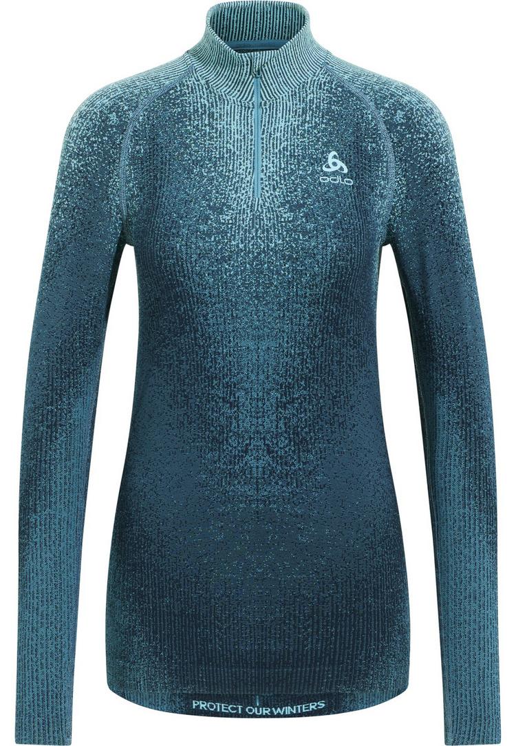 Odlo Odlo Blackcomb Base Layer Half Zip Funktionsshirt Damen - provincial blue(21090) - 0 | SportScheck