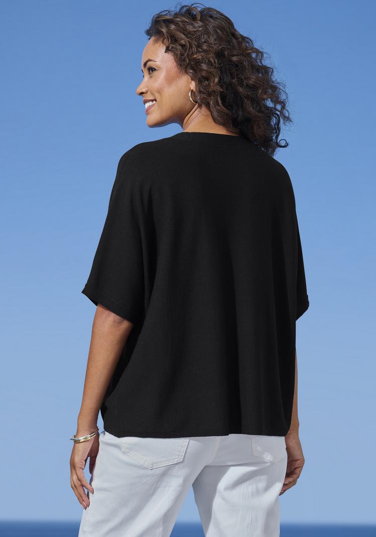 Vivance by Lascana Vivance by Lascana Kurzarmshirt T-Shirt Damen - schwarz - 2 | SportScheck