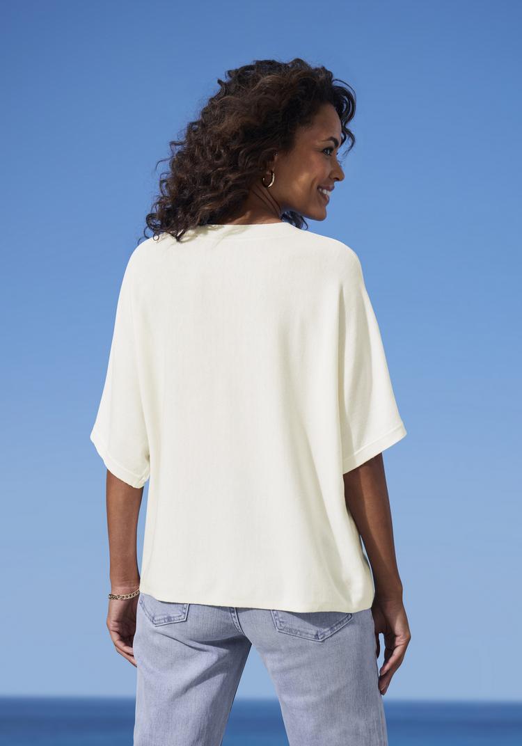 Vivance by Lascana Vivance by Lascana Kurzarmshirt T-Shirt Damen - creme - 0 | SportScheck