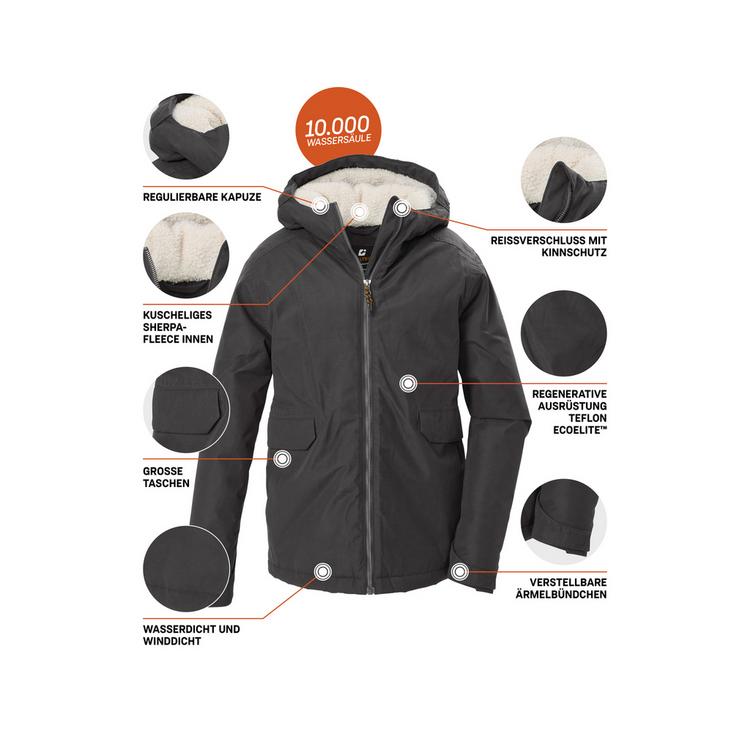 KILLTEC KILLTEC Funktionsjacke mit Kapuze Softshelljacke Kinder - Steingrau071 - 3 | SportScheck