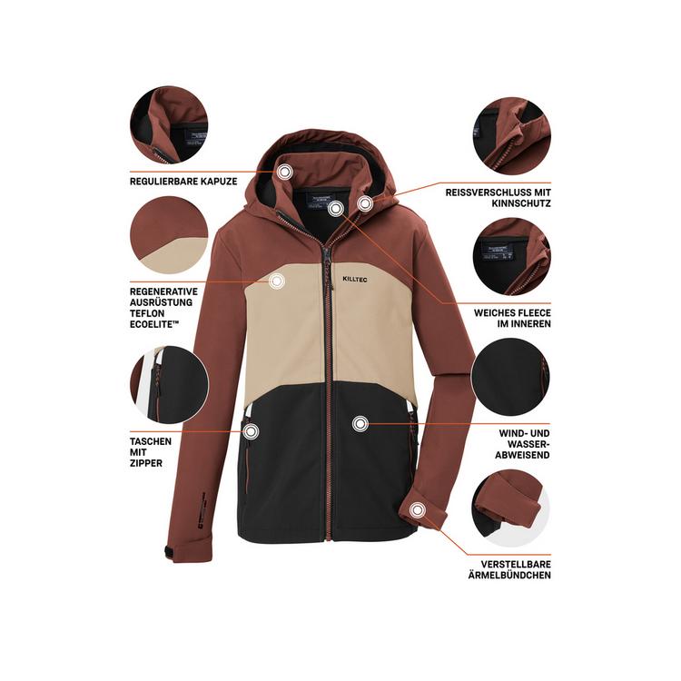KILLTEC KILLTEC Softshelljacke mit Kapuze Softshelljacke Kinder - Kastanie - 3 | SportScheck