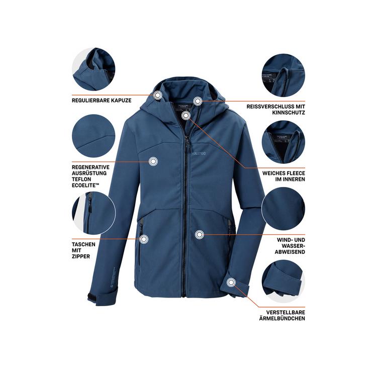 KILLTEC KILLTEC Softshelljacke mit Kapuze Softshelljacke Kinder - Blau - 3 | SportScheck