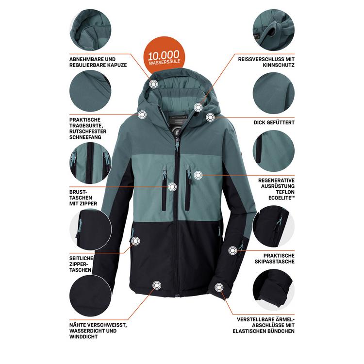 KILLTEC KILLTEC Funktionsjacke mit abnehmbarer Kapuze Softshelljacke Kinder - Blau3019 - 3 | SportScheck