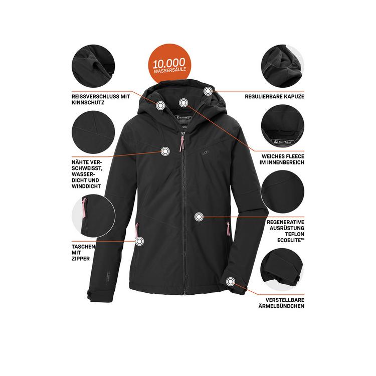 KILLTEC KILLTEC Funktionsjacke mit Kapuze Softshelljacke Kinder - Schwarz0110 - 3 | SportScheck