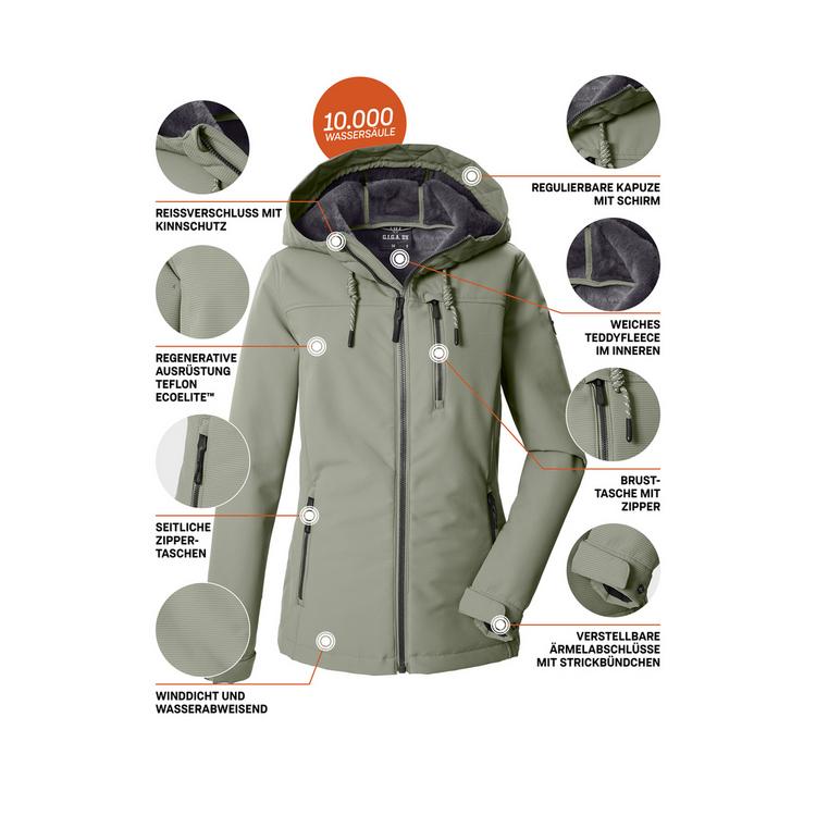 G.I.G.A. DX by killtec G.I.G.A. DX by killtec Softshelljacke mit Kapuze Softshelljacke Damen - Gr&uuml;n2023 - 3 | SportScheck