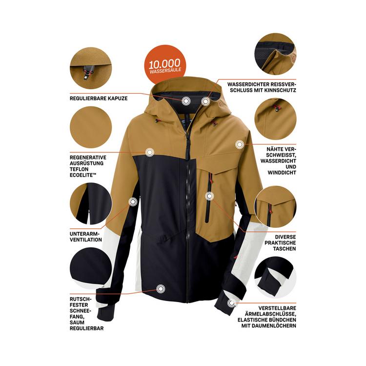 KILLTEC KILLTEC Funktionsjacke mit Kapuze und Schneefang Skijacke Herren - Schwarz01106 - 3 | SportScheck
