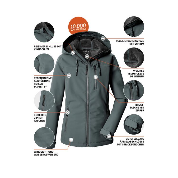 G.I.G.A. DX by killtec G.I.G.A. DX by killtec Softshelljacke mit Kapuze Softshelljacke Damen - Gr&uuml;n2040 - 3 | SportScheck