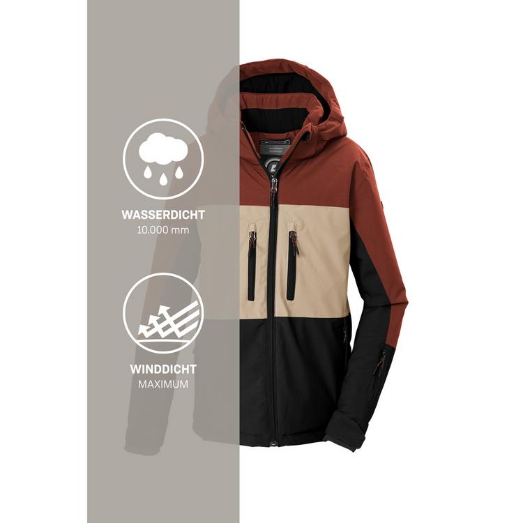 KILLTEC KILLTEC Funktionsjacke mit abnehmbarer Kapuze Softshelljacke Kinder - Kastanie - 4 | SportScheck