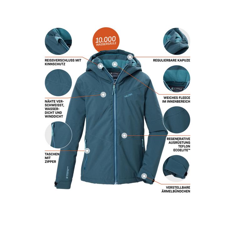 KILLTEC KILLTEC Funktionsjacke mit Kapuze Softshelljacke Kinder - Petrol2510 - 3 | SportScheck