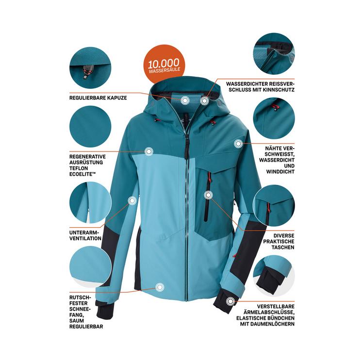 KILLTEC KILLTEC Funktionsjacke mit Kapuze und Schneefang Skijacke Herren - Gr&uuml;n2041 - 3 | SportScheck