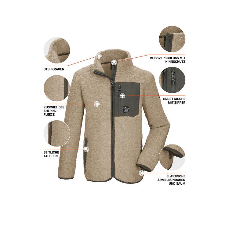 KILLTEC KILLTEC Sherpajacke mit Stehkragen Fleecejacke Kinder - Beige8012 - 3 | SportScheck