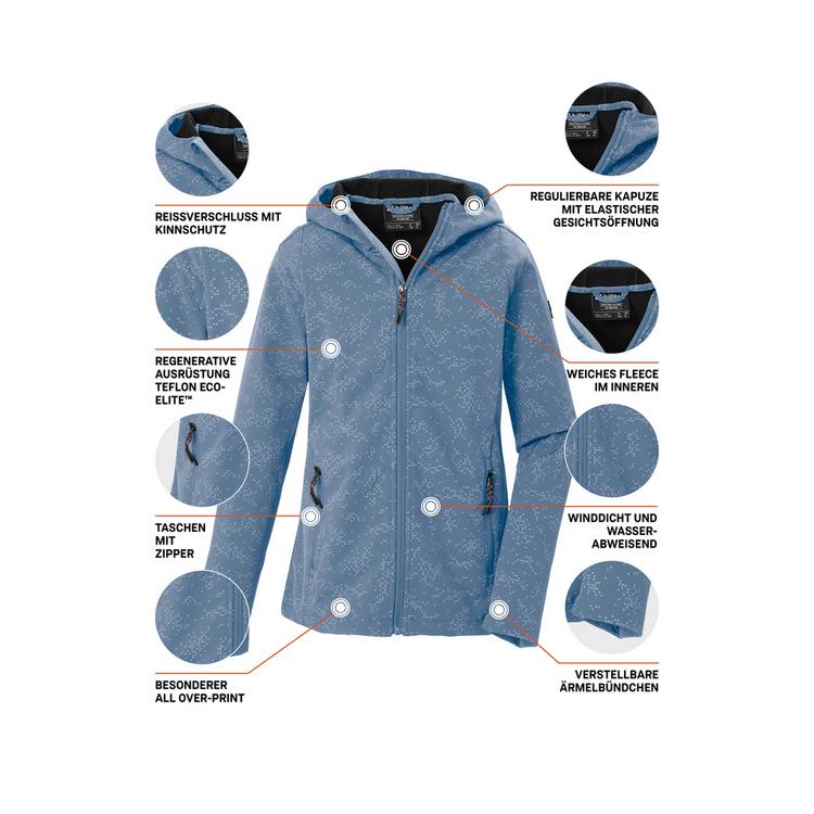 KILLTEC KILLTEC Softshelljacke mit Kapuze Softshelljacke Kinder - Blau3032 - 3 | SportScheck