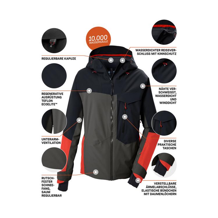 KILLTEC KILLTEC Funktionsjacke mit Kapuze und Schneefang Skijacke Herren - Gr&uuml;n2050 - 3 | SportScheck