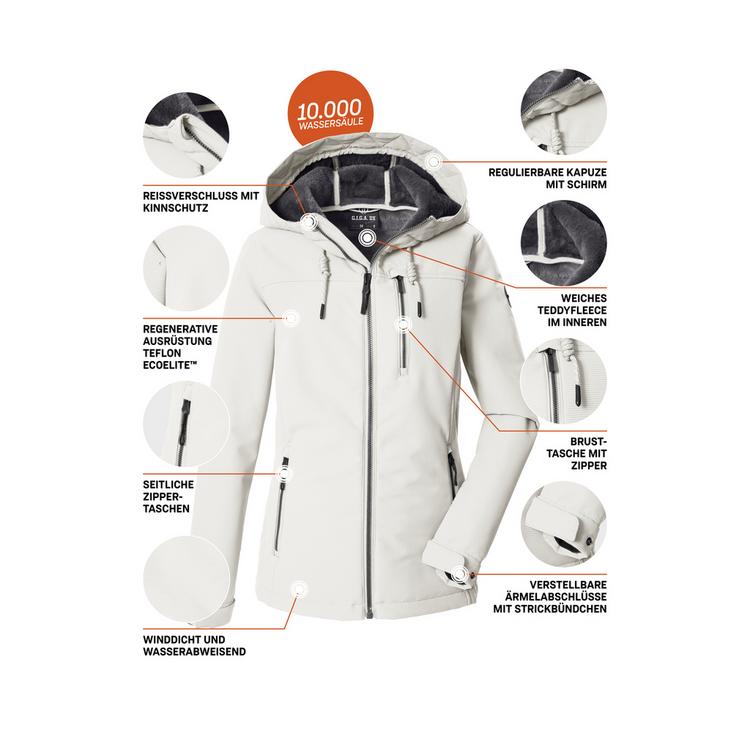G.I.G.A. DX by killtec G.I.G.A. DX by killtec Softshelljacke mit Kapuze Softshelljacke Damen - Wei&szlig;951 - 3 | SportScheck