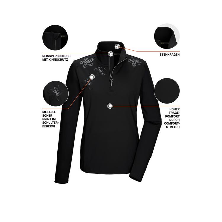 KILLTEC KILLTEC KSW 110 WMN LS SHRT Langarmshirt Damen - Schwarz0110 - 9 | SportScheck