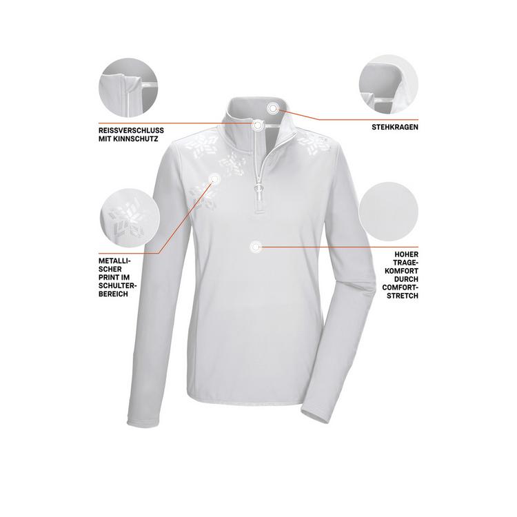 KILLTEC KILLTEC KSW 110 WMN LS SHRT Langarmshirt Damen - Wei&szlig;951 - 3 | SportScheck
