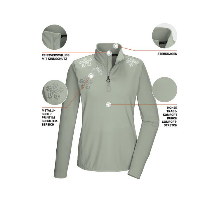 KILLTEC KILLTEC KSW 110 WMN LS SHRT Langarmshirt Damen - Tannengr&uuml;n2192 - 3 | SportScheck