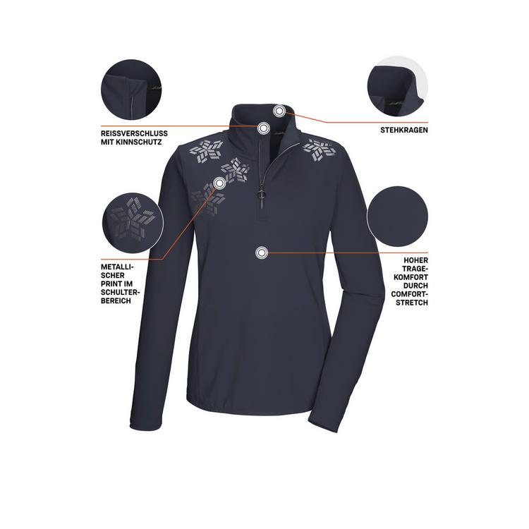 KILLTEC KILLTEC KSW 110 WMN LS SHRT Langarmshirt Damen - Blau3044 - 3 | SportScheck