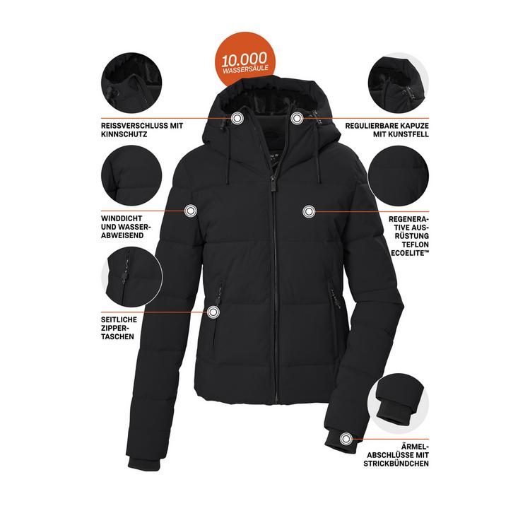 KILLTEC KILLTEC Stepppjacke mit Kapuze Softshelljacke Damen - Schwarz0110 - 3 | SportScheck