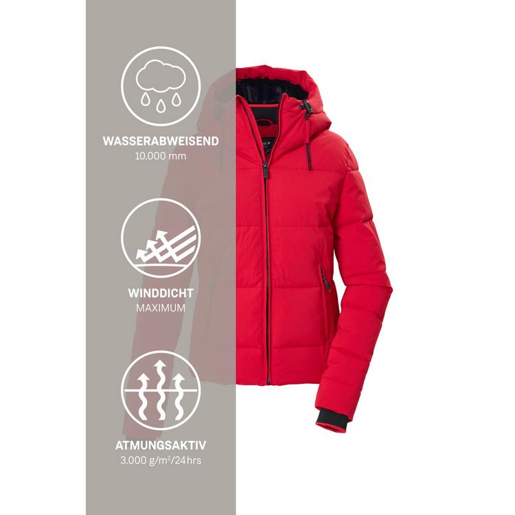 KILLTEC KILLTEC Stepppjacke mit Kapuze Softshelljacke Damen - Dunkelrot - 4 | SportScheck